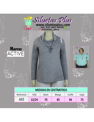 Saco-talla-grande-3XL-gris-depotivo-ACTIVE-R0443