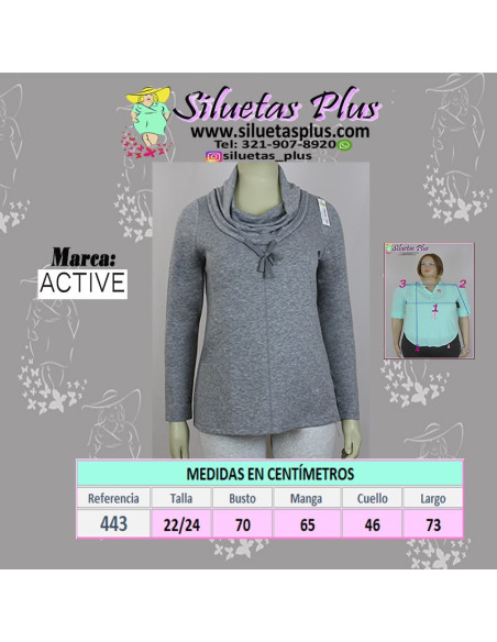 Saco-talla-grande-3XL-gris-depotivo-ACTIVE-R0443