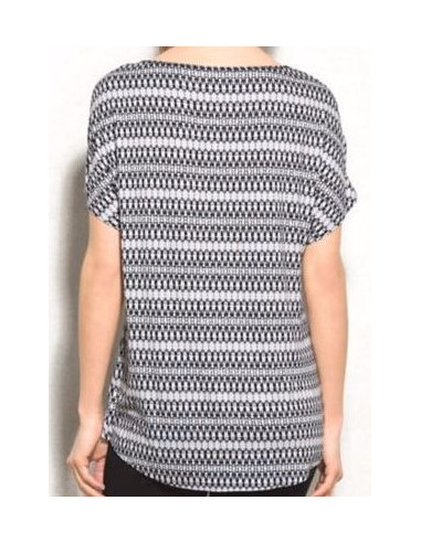 Blusa-talla-grande-2XL-estampada-manga-corta-para-mujer-gordita-marca-DRESSBARN-R0469