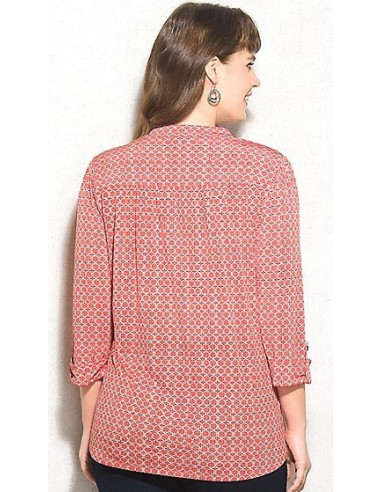 Blusa-talla-grande-XL-anaranjada-estampada-para-mujer-gordita-DRESSBARN-R0487