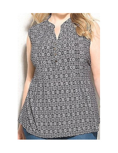 Blusa-talla-grande-XL-estampada-manga-sisa-para-mujer-gordita-DRESSBARN-R0490