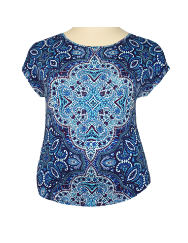 Blusa-talla-grande-2XL-manga-corta-para-mujer-gordita-marca-WESTPORT-R0510-MORADO