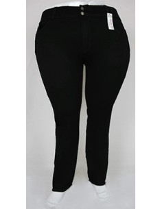 Pantalon-jean-talla-grande-26-negro-cierre-con-cremallera-bota-recta-BELMODA-R0556 2