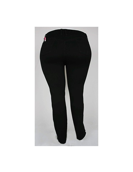 Pantalon-jean-talla-grande-26-negro-cierre-con-cremallera-bota-recta-BELMODA-R0556