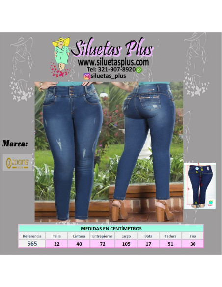 Pantalon-jean-talla-grande-22-azul-con-diseño-rasgado-en-las-botas-JOANS-R0565