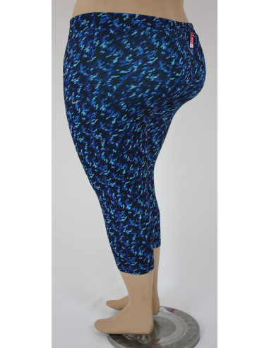 Capri-licra-deportiva-talla-grande-3XL-azul-jaspeado-ajuste-señido-NIKE-R0573
