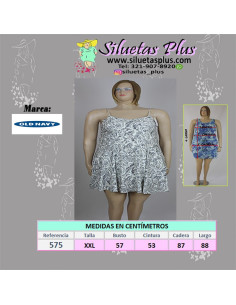 Vestido-corto-talla-grande-2XL-blaco-con-flores-negras-OLD-NAVY-R0575