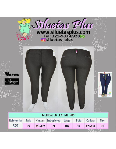 Pantalon-talla-grande-22-café-en-tela-con-diseño-de-rayas-brillantes-LISKXY-R0579