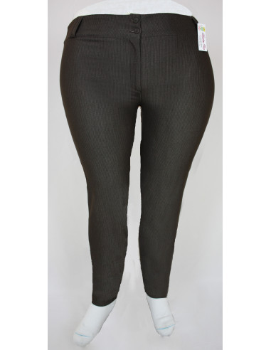 Pantalon-talla-grande-22-café-en-tela-con-diseño-de-rayas-brillantes-LISKXY-R0579