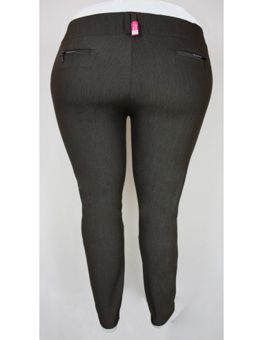 Pantalon-talla-grande-22-café-en-tela-con-diseño-de-rayas-brillantes-LISKXY-R0579