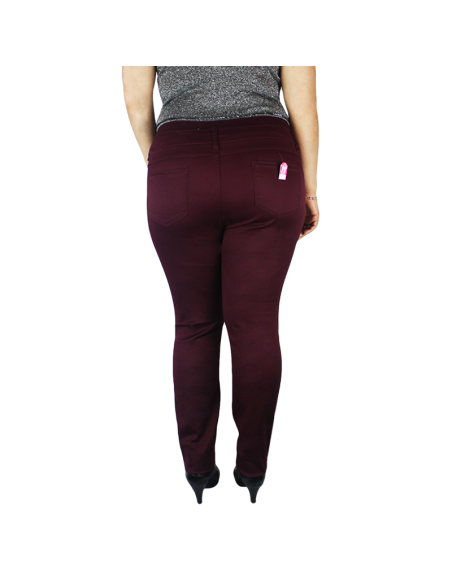 Pantalon-talla-grande-gordita-16-vinotinto-en-dril-bota-tubo-con-pretina-alta-BOUNDARIES-R0582