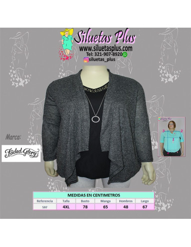 Blusa-talla-grande-gordita-4XL-gris-compuesta-por-cardigan-y-blusa-FADED-GLORY-R0597-G