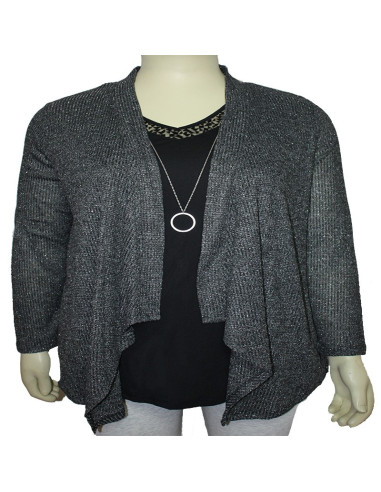 Blusa-talla-grande-gordita-4XL-gris-compuesta-por-cardigan-y-blusa-FADED-GLORY-R0597-G