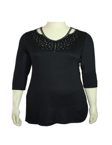 Blusa-talla-grande-gordita-2XL-negra-manga-3/4-FADED-GLORY-R0601-2XL-N-01