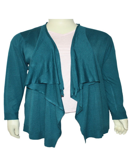 Cardigan-talla-grande-gordita-3XL-verde-para-protegerte-del-frio-FADED-GLORY-R0603-3XL-VM
