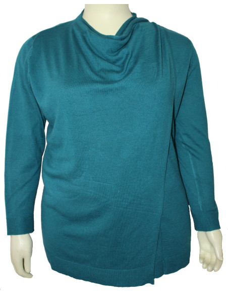 Cardigan-talla-grande-gordita-2XL-verde-para-protegerte-del-frio-FADED-GLORY-R0603-2XL-VM