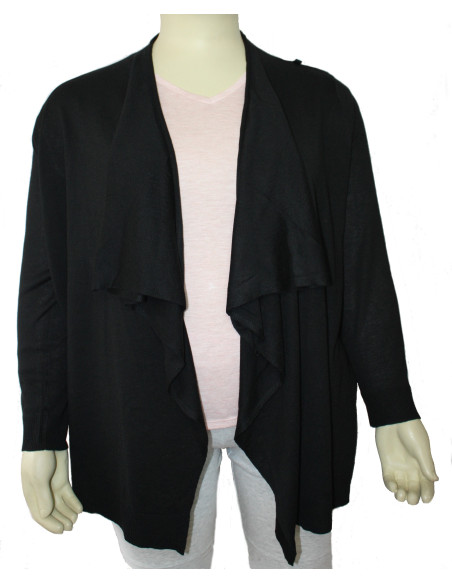 Cardigan-talla-grande-gordita-3XL-negro-para-protegerte-del-frio-FADED-GLORY-R0603-3XL-N