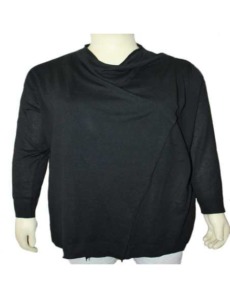 Cardigan-talla-grande-gordita-3XL-negro-para-protegerte-del-frio-FADED-GLORY-R0603-3XL-N