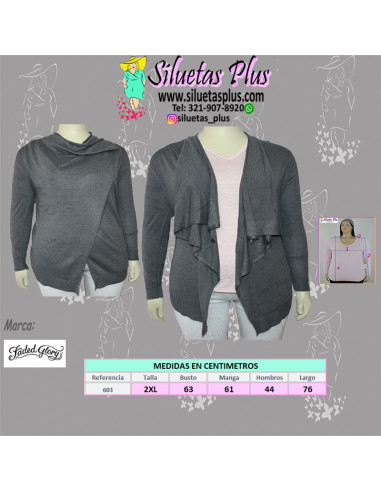 Cardigan-talla-grande-gordita-2XL-gris-para-protegerte-del-frio-FADED-GLORY-R0603-2XL-G