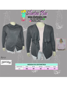 Cardigan-talla-grande-gordita-3XL-gris-para-protegerte-del-frio-FADED-GLORY-R0603-3XL-G