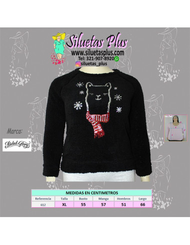 Saco-talla-grande-gordita-XL-tela-ovejera-negro-FADED-GLORY-R0612-XL