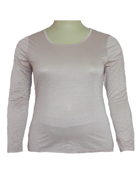Blusa-talla-grande-gordita-2XL-beige-brillante-manga-larga-FADED-GLORY-R0613