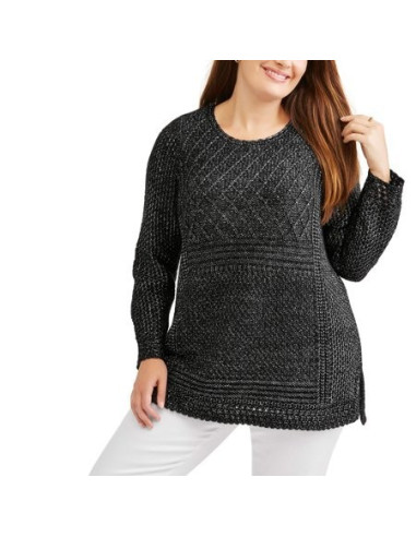 Saco-talla-gande-gordita-XL-negro-cuello-redondo-manga-larga-FADED-GLORY-R0614