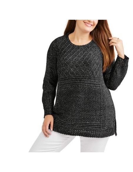 Saco-talla-gande-gordita-XL-negro-cuello-redondo-manga-larga-FADED-GLORY-R0614