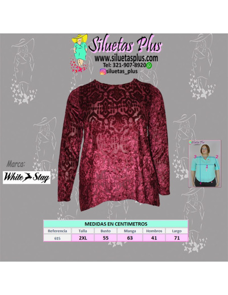 Blusa-talla-grande-gordita-2XL-diseño-traslucido-manga-larga-WITHE-STAG-R0615