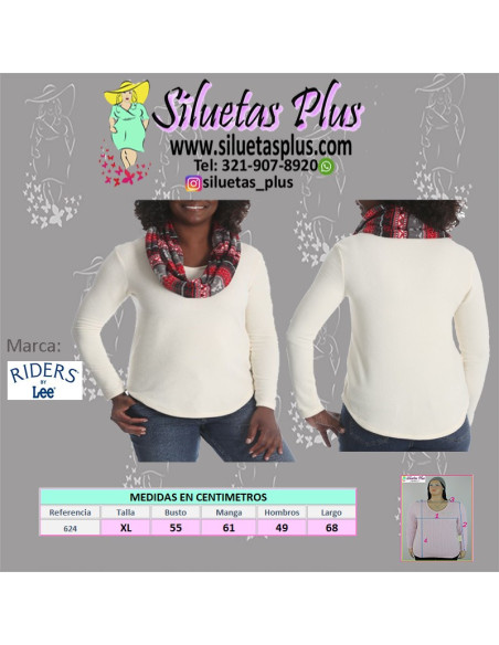 Saco-talla-grande-gordita-XL-tela-suave-con-bufanda-en-tonos-rojos-RIDERS-BY-LEE-R0624