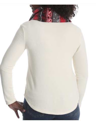 Saco-talla-grande-gordita-XL-tela-suave-con-bufanda-en-tonos-rojos-RIDERS-BY-LEE-R0624