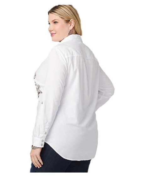 Blusa-talla-grande-gordita-2XL-blanca-con-flores-en-el-pecho-manga-larga-R0626-2XL