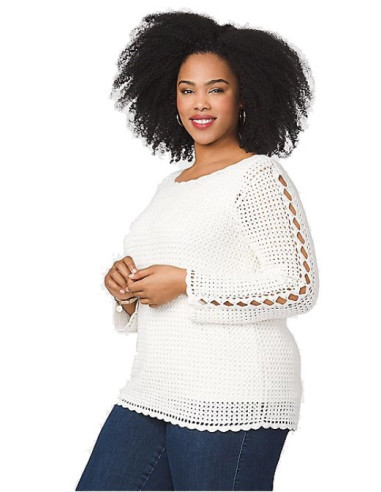 Saco-talla-grande-gordita-XL-tejidomanga-3/4-cordon-en-el-cuello-WESTPORT-R0630-XL