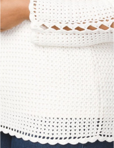 Saco-talla-grande-gordita-XL-tejidomanga-3/4-cordon-en-el-cuello-WESTPORT-R0630-XL