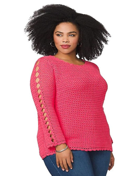 Saco-talla-grande-gordita-3XL-tejidomanga-3/4-cordon-en-el-cuello-WESTPORT-R0630-3XL