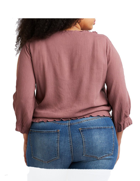 Blusa-talla-grande-gordita-2XL-detalle-en-el-pecho-y-manga-larga-CHARLOTTE-RUSSE-R0632-2XL
