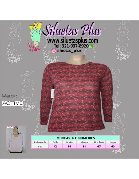 Camibuso-talla-grande-gordita-XL-detalle-de-capas-en-la-espalda-manga-larga-ACTIVE-R0640-XL-
