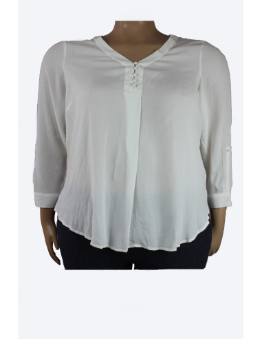 Blusa-talla-grande-gordita-3XL-blanca-manga-larga-con-cueLlo-en-v-ROZ-&-ALI-R0642-3XL-BLANCO-