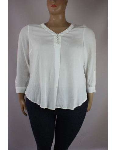 Blusa-talla-grande-gordita-3XL-blanca-manga-larga-con-cueLlo-en-v-ROZ-&-ALI-R0642-3XL-BLANCO-