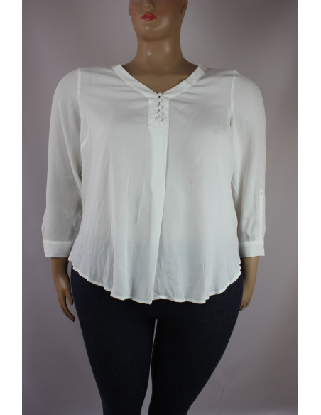 Blusa-talla-grande-gordita-3XL-blanca-manga-larga-con-cueLlo-en-v-ROZ-&-ALI-R0642-3XL-BLANCO-