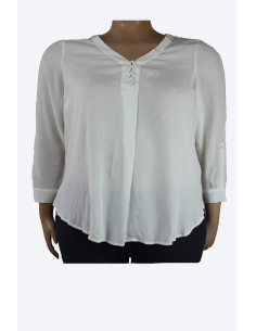 Blusa-talla-grande-gordita-2XL-blanca-manga-larga-con-cuelLo-en-v-ROZ-&-ALI-R0642-2XL-BLANCO- 2