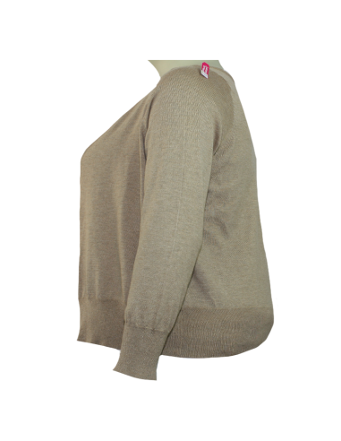 Saco-talla-grande-gordita-2XL-caqui-cierre-con-botones-manga-larga-LANE-BRYANT-R0647-2XL-CAQUI-