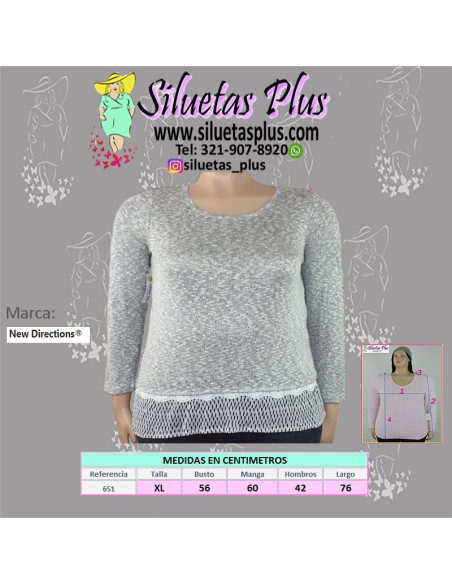 Saco-talla-grande-gordita-XL-tonos-grises-manga-larga--WEEKEND-R0651-XL