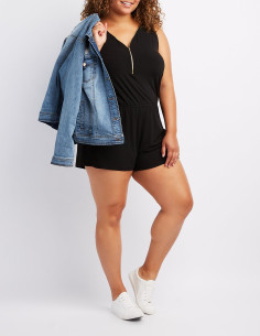 Vestido-talla-grande-3XL--romper-negrocon-cremallera-dorada-en-el-pecho-AMBIANCE-R0655