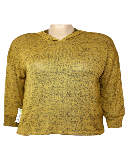 Saco-talla-grande-gordita-3XL-amarillo-con-visos-negros-con-capota-CHARLOTTE-ROUSSE-R0658