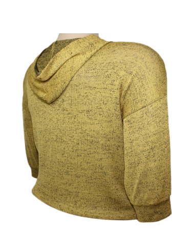 Saco-talla-grande-gordita-3XL-amarillo-con-visos-negros-con-capota-CHARLOTTE-ROUSSE-R0658