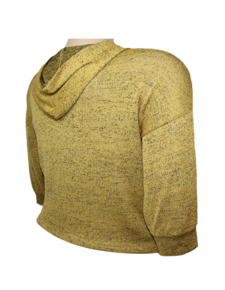 Saco-talla-grande-gordita-3XL-amarillo-con-visos-negros-con-capota-CHARLOTTE-ROUSSE-R0658