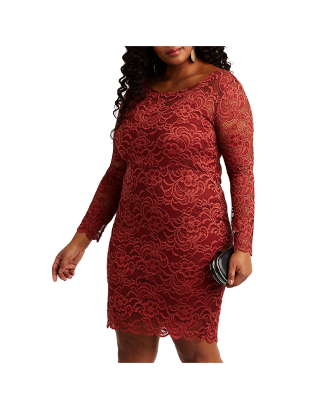 Vestido-talla-grande-gordita-2XL-negro-manga-larga-estilo-elegante-AMBIANCE-R0659-2XL-CAFÉ