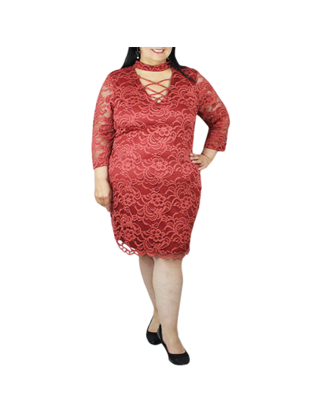 Vestido-talla-grande-gordita-2XL-color-amber-manga-larga-elegante-AMBIANCE-R0660