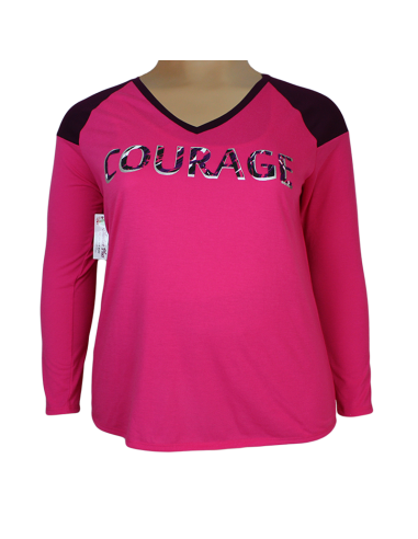 Saco-talla-grande-gordita-4XL-estampado-"COURAGE"-letras-reflectivasACTIVE-R0666-4XL